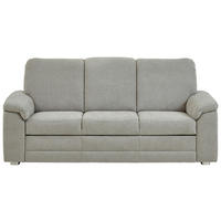 3-SITZER-SOFA Chenille Hellgrau  - Hellgrau/Alufarben, Konventionell, Textil/Metall (208/96/89cm) - Beldomo Comfort
