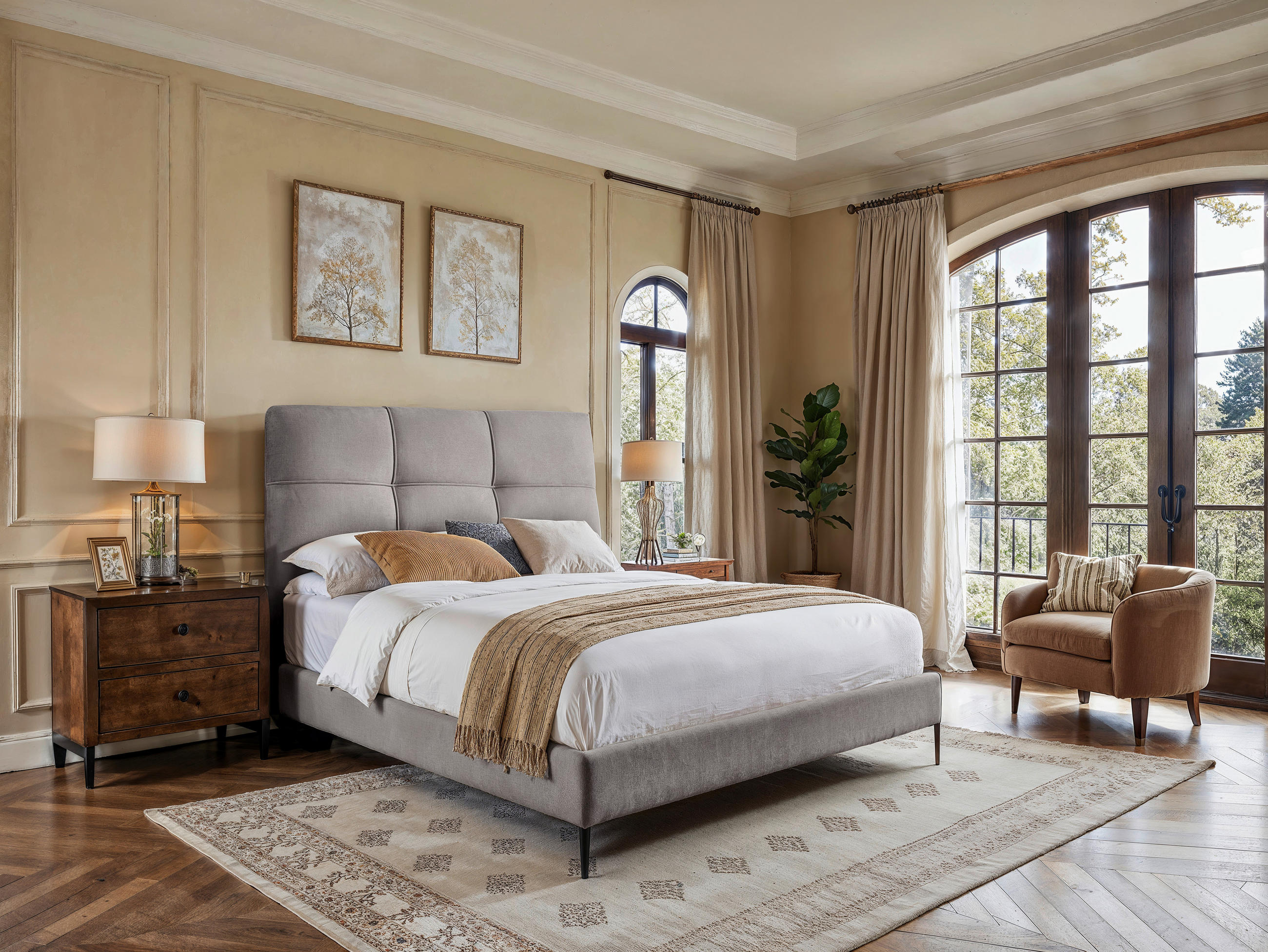 MID.YOU POSTEL BOXSPRING, 120/200 cm, šedá