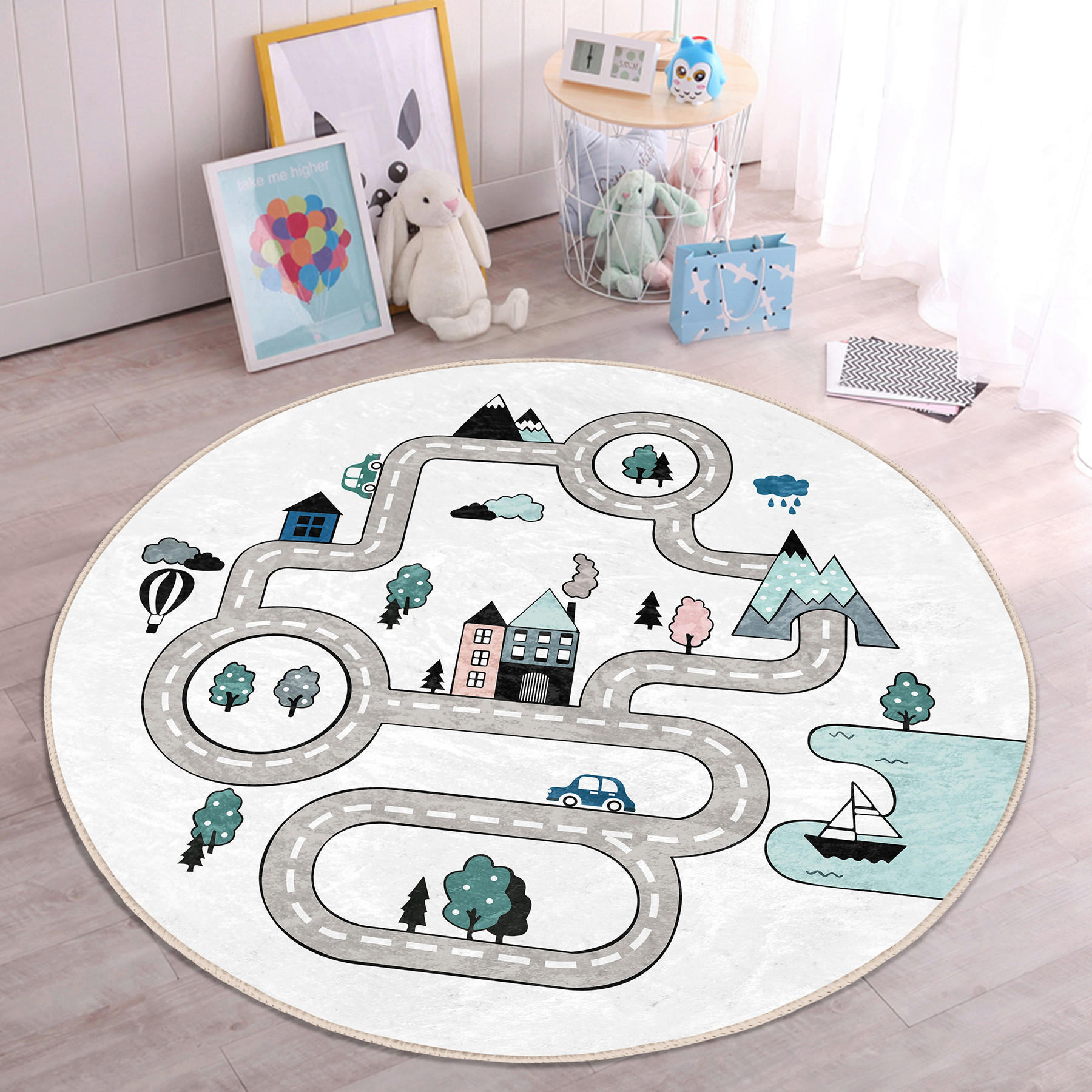 XXXLutz Kinderteppich Mehrfarbig 180x180 cm