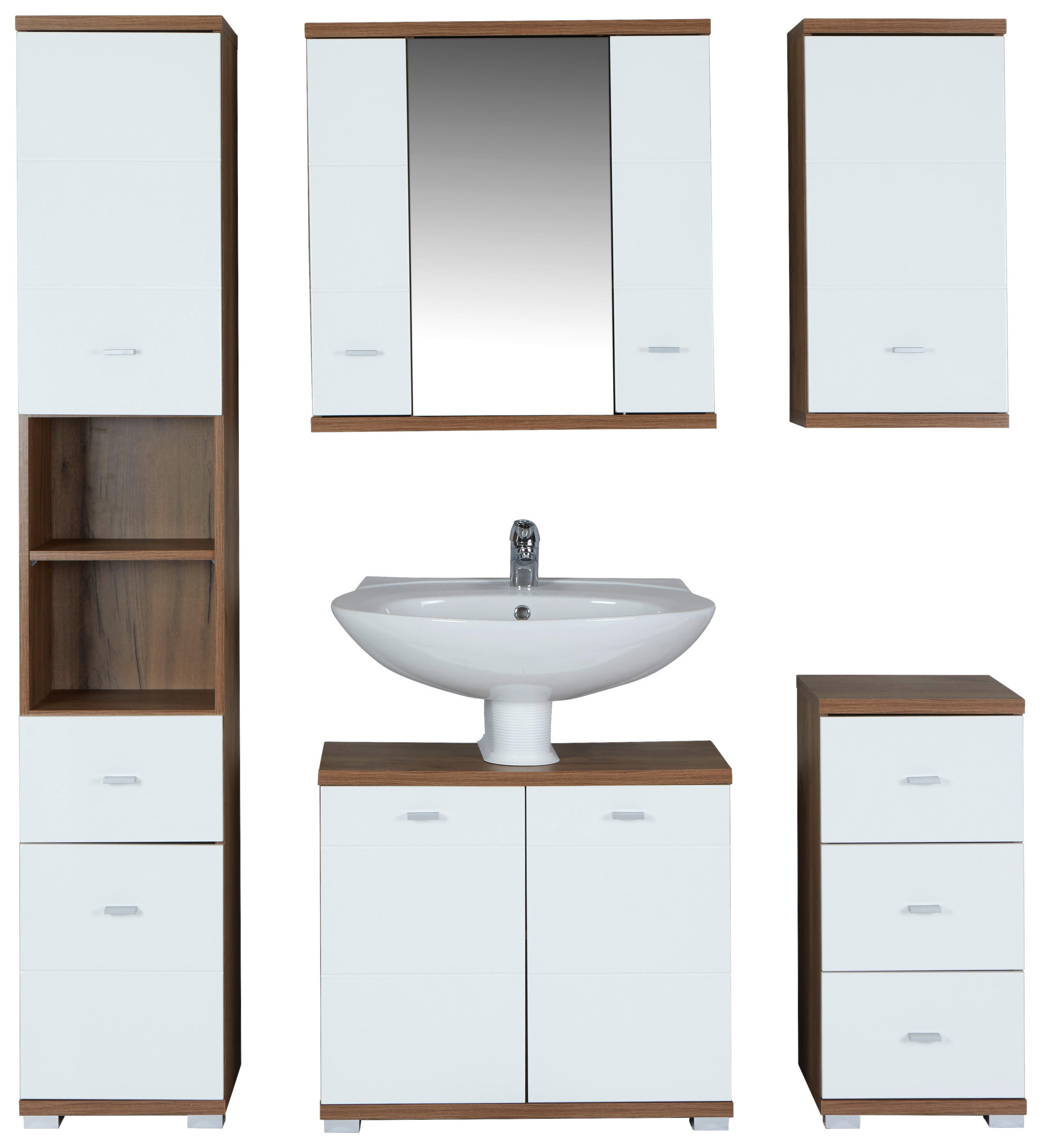 Badezimmer Bari B: 140,5cm, Eiche Dekor