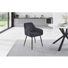 ARMLEHNSTUHL  in Eisen Cord  - Schwarz, LIFESTYLE, Textil/Metall (56/83/62cm) - MID.YOU