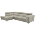 ECKSOFA  in Chenille Beige  207/301 cm  - Chromfarben/Beige, Design, Textil (207/301cm) - Xora