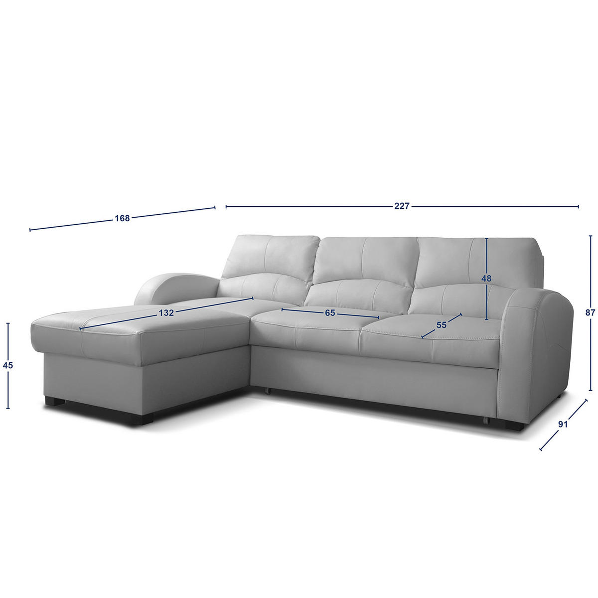 ECKSOFA in Lederlook Echtleder Beige  - Beige/Schwarz, Design, Leder/Kunststoff (168/227cm) - Livetastic