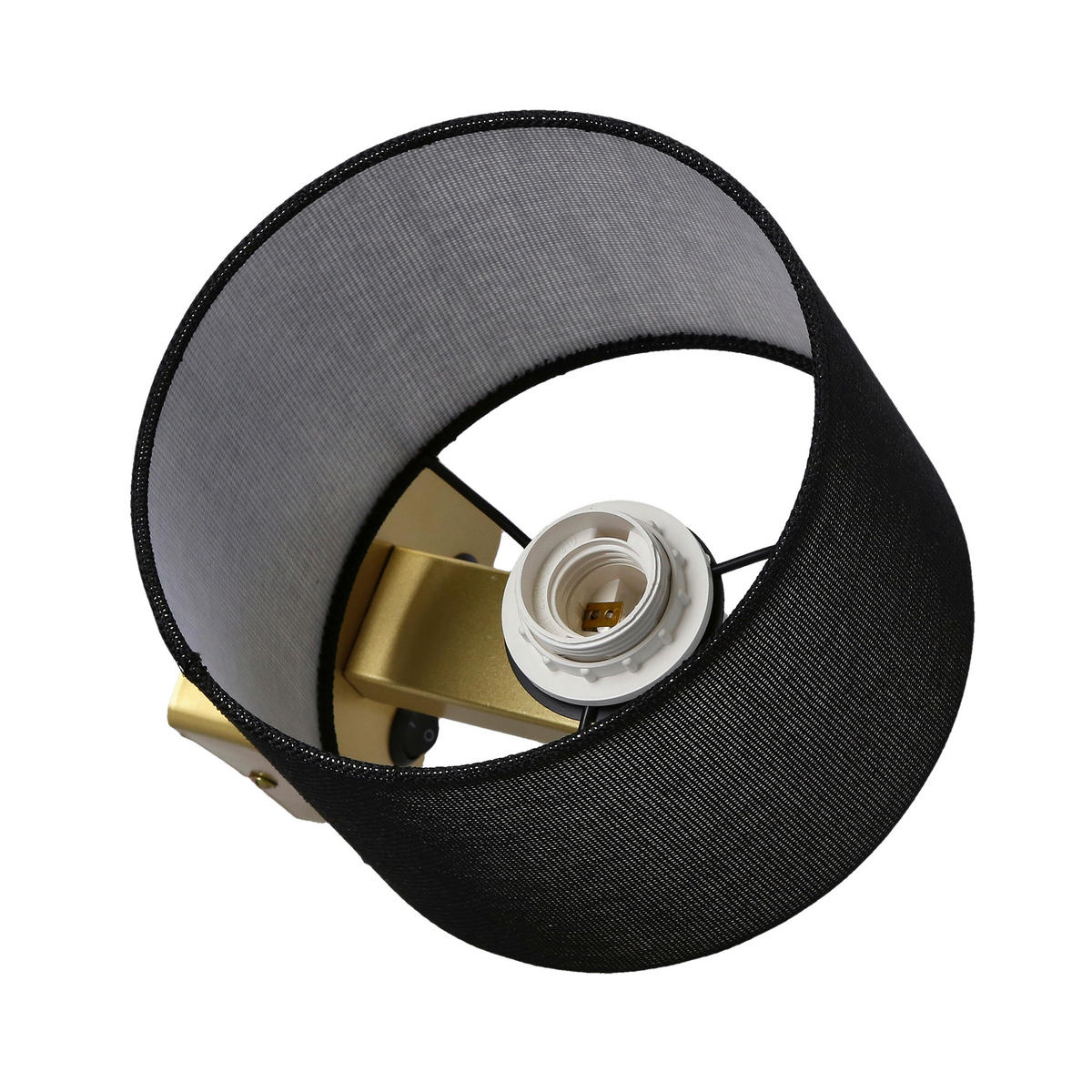VÄGGLAMPA Polo 18/22/44 cm   - svart/guldfärgad, Basics, metall/plast (18/22/44cm)