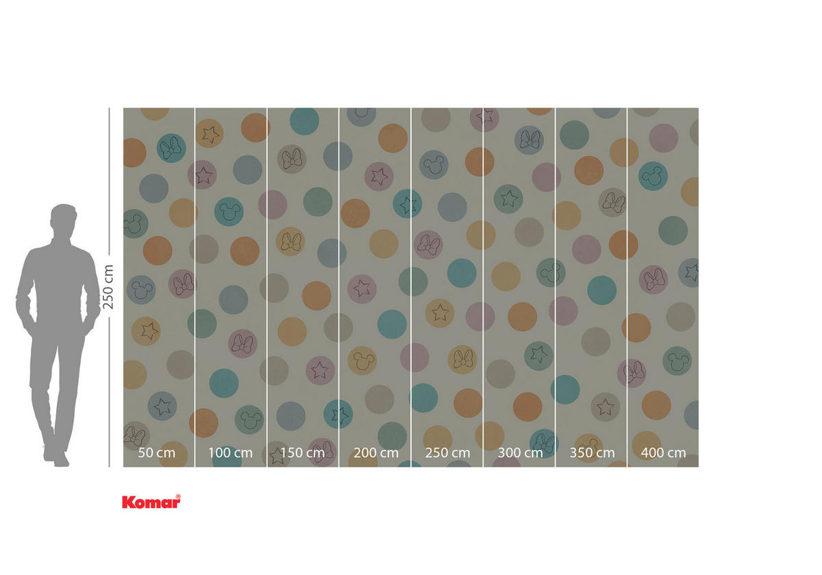 FOTOTAPETE - Pastellblau/Multicolor, Design, Textil (400/250cm) - Disney
