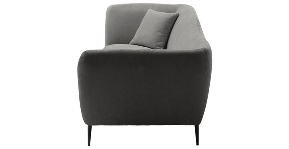 RÉCAMIERE Anthrazit Chenille Zierkissen, Rücken echt  - Anthrazit/Schwarz, KONVENTIONELL, Textil/Metall (224/70/97cm) - Hom`in