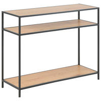 Konsolentisch in Eichefarbe Metall, Holzwerkstoff 100/35/79 cm   - Eichefarben/Schwarz, Trend, Holzwerkstoff/Metall (100/35/79cm) - MID.YOU