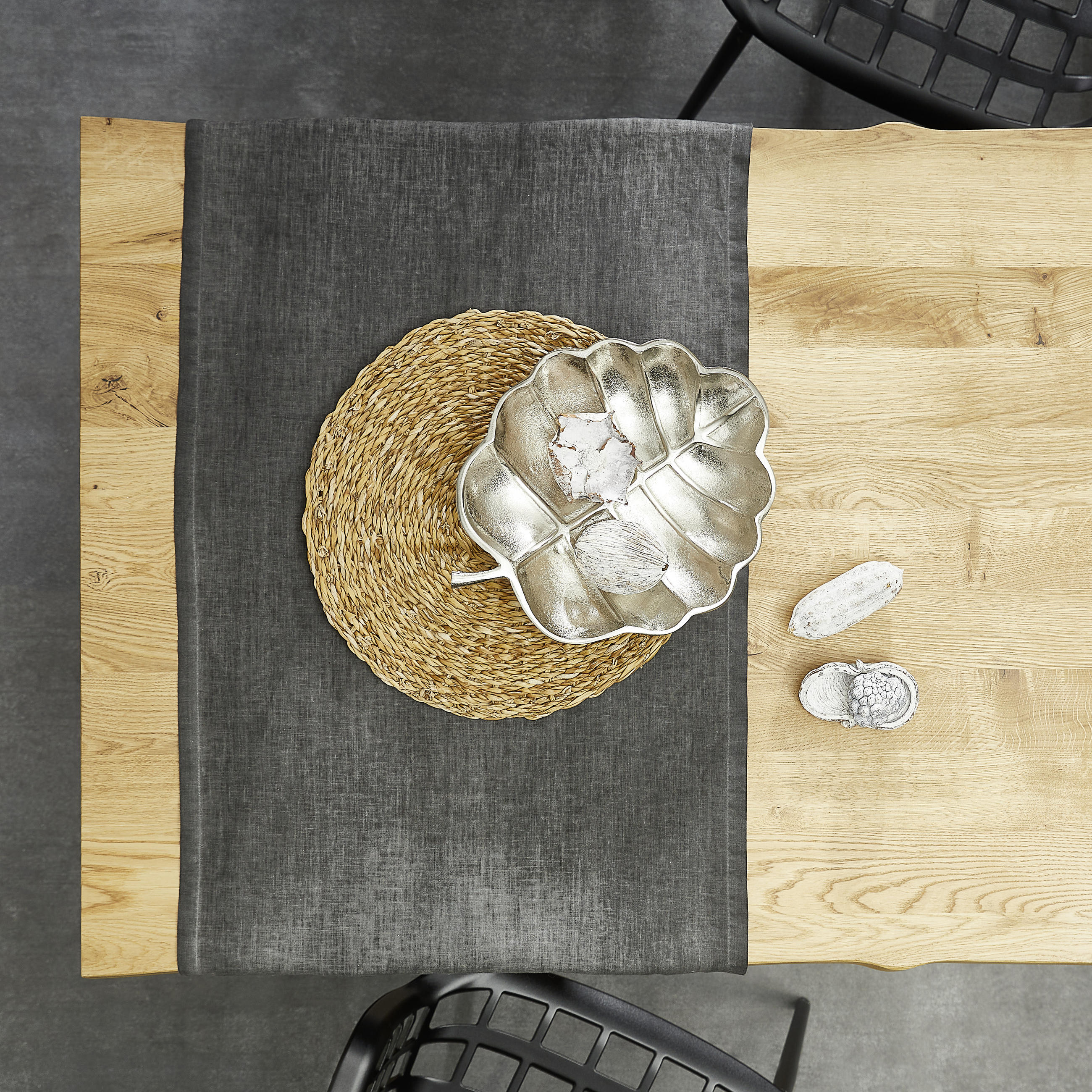 DEKOSCHALE - Nickelfarben, Trend, Metall (32/26/6cm) - Ambia Home