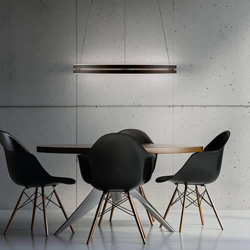LED-HÄNGELEUCHTE 70.1/70.1/350 cm    - Schwarz, Design, Kunststoff/Metall (70.1/70.1/350cm) - Neuhaus PURE
