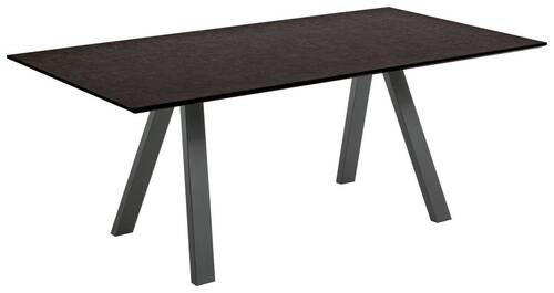 ESSTISCH rechteckig Anthrazit, Schwarz, Goldfarben  - Anthrazit/Goldfarben, Design, Holzwerkstoff/Metall (140/90/75cm) - Venjakob