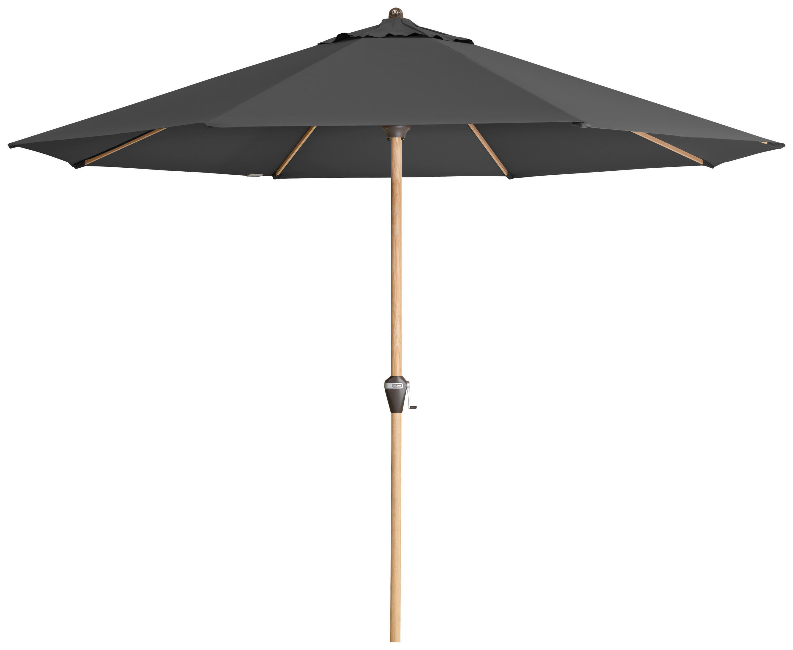 SONNENSCHIRM 350 cm Anthrazit  - Eschefarben/Anthrazit, Design, Textil/Metall (350/350cm) - Doppler
