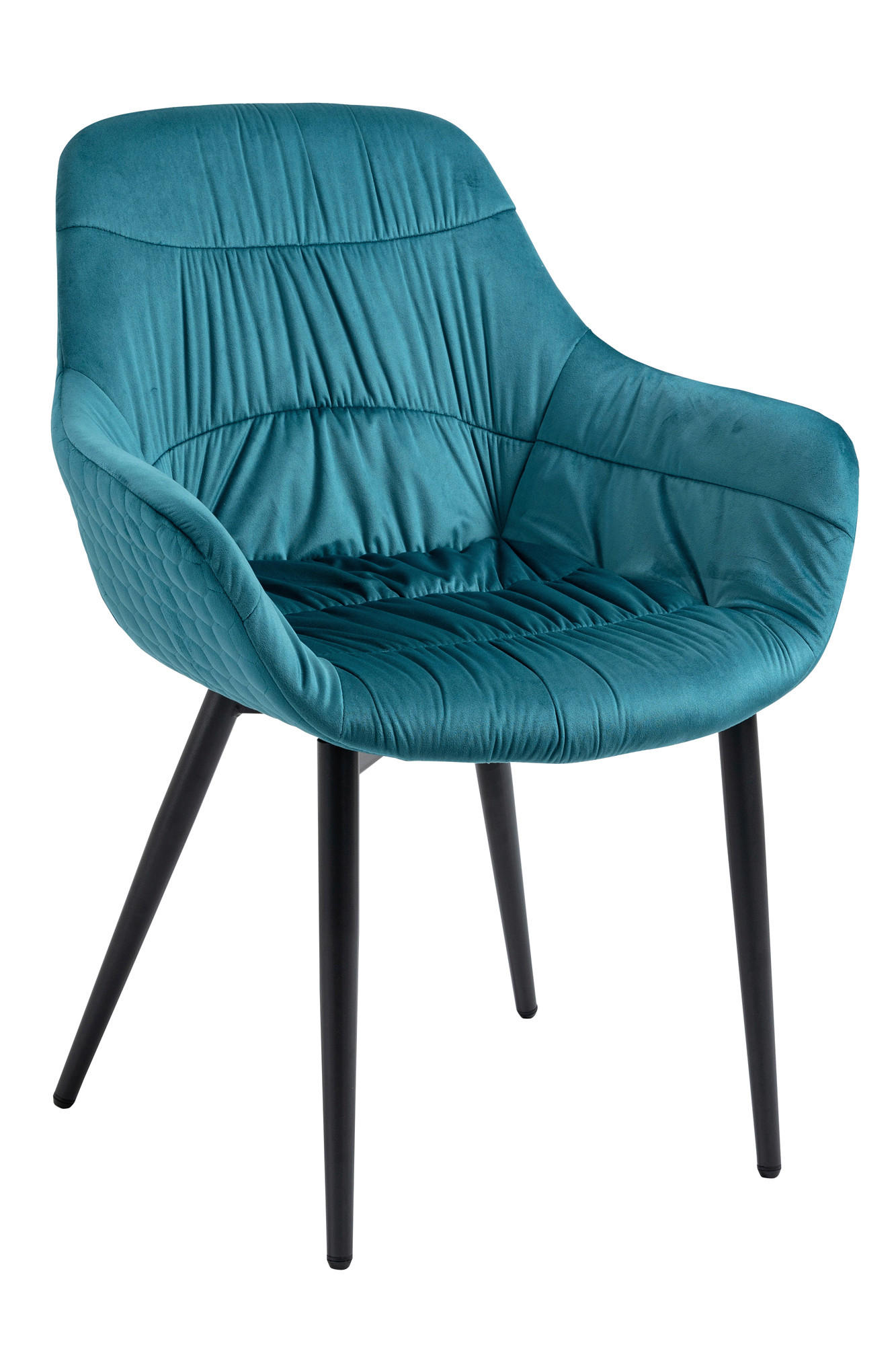 MID.YOU ŽIDLE S PODRUČKAMI, samet, tyrkysová