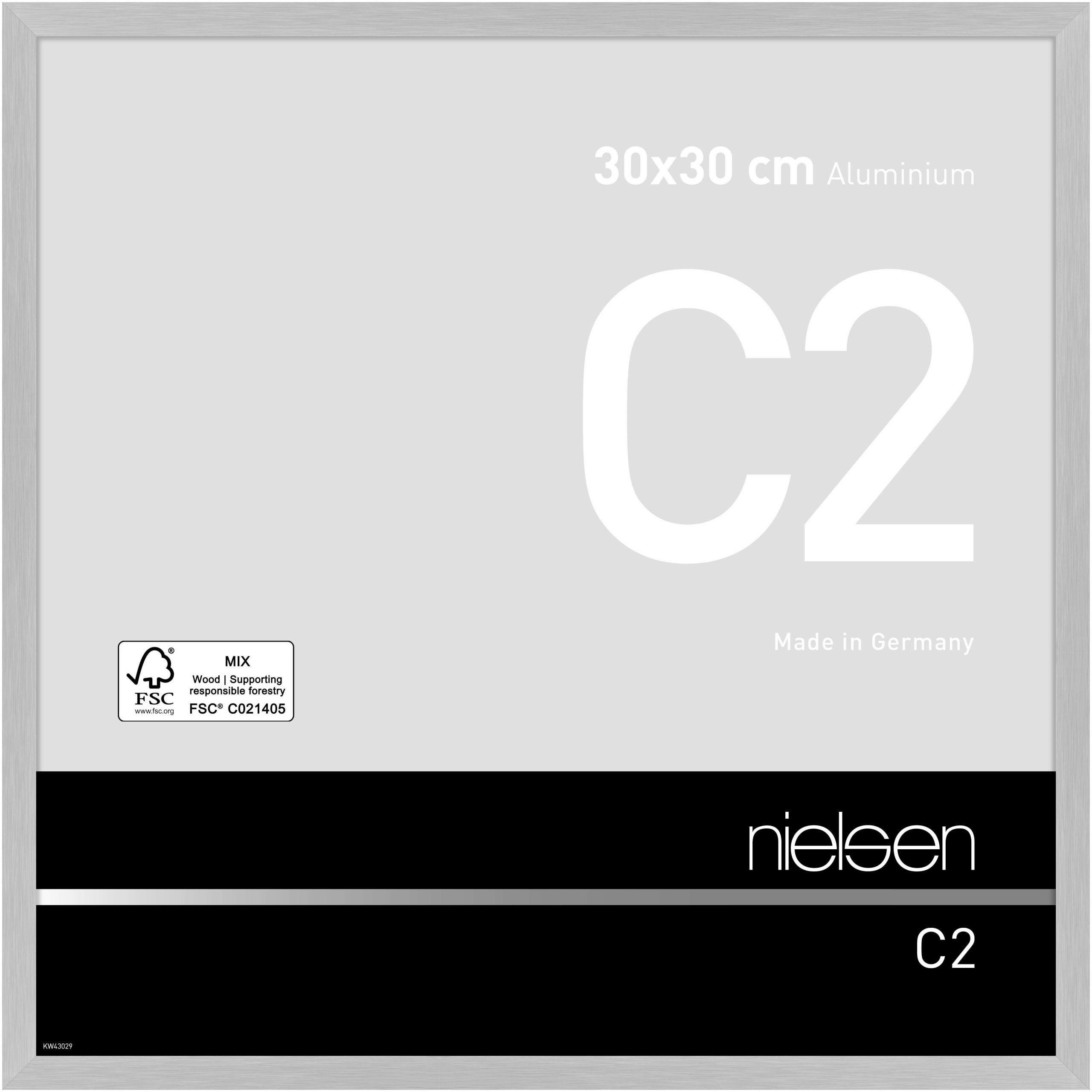 RAHMEN - Hellgrau, Basics, Metall (31,54/31,54/2,5cm) - Nielsen