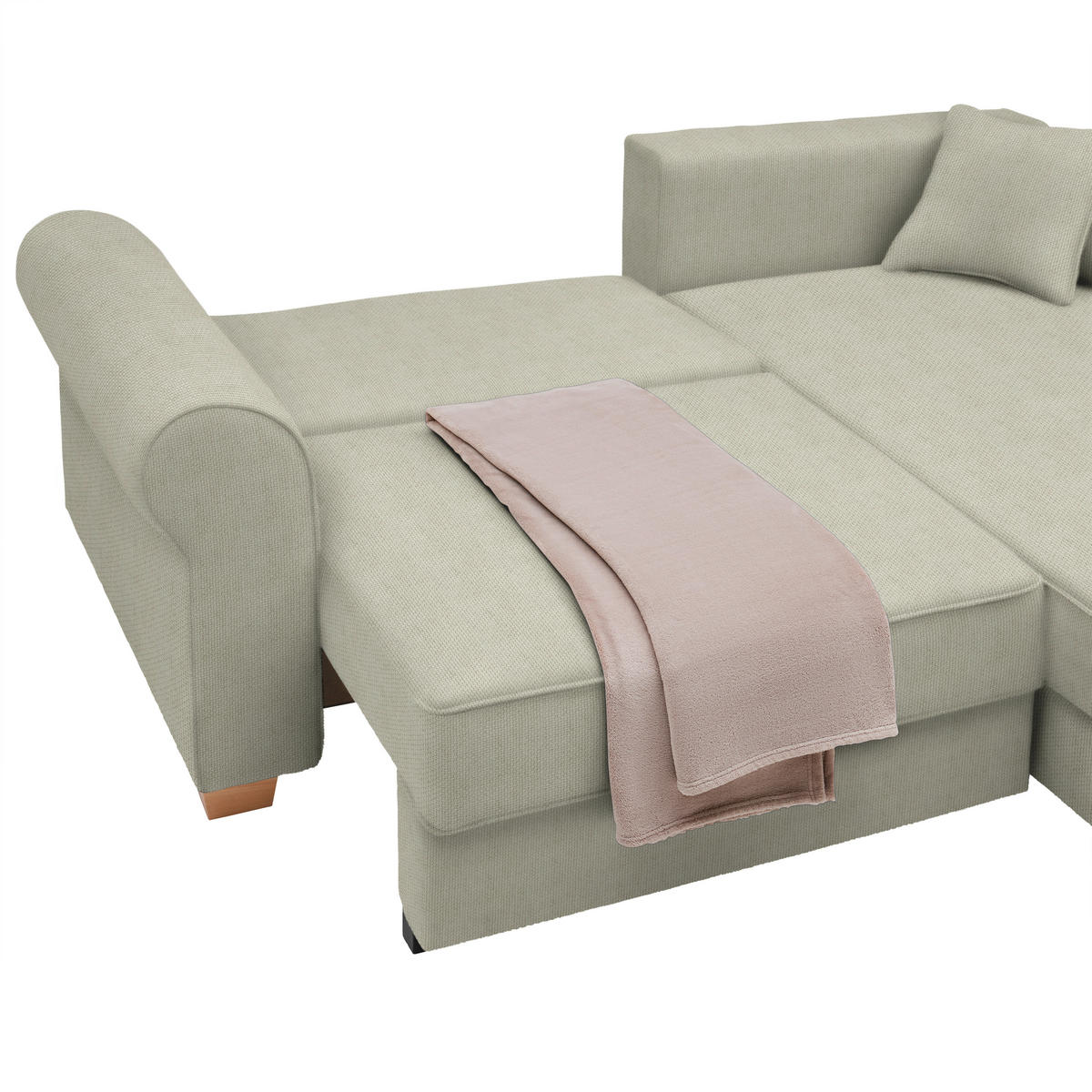 HÖRNSOFFA i taupe  - taupe, Modern, trämaterial/trä (255/185cm) - MID.YOU