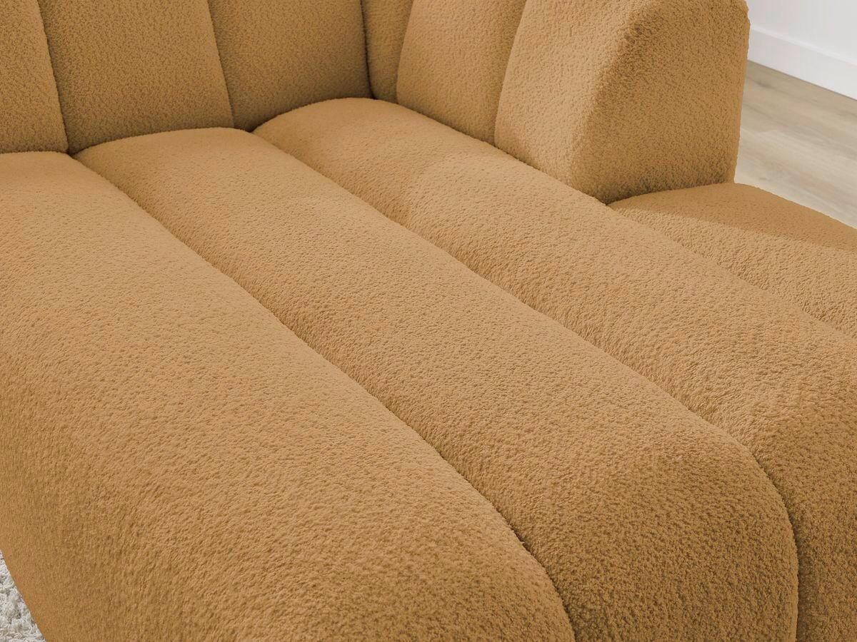SOFAELEMENT ANNECY Bouclé Gelb  - Gelb/Schwarz, MODERN, Kunststoff/Textil (120/72/170cm)