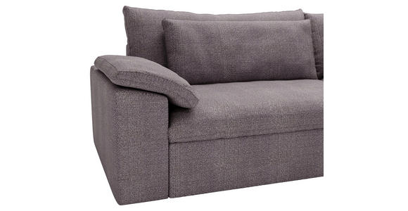 ECKSOFA  in Webstoff Grau, Lila  306/198 cm  - Lila/Schwarz, MODERN, Kunststoff/Textil (306/198cm) - Carryhome