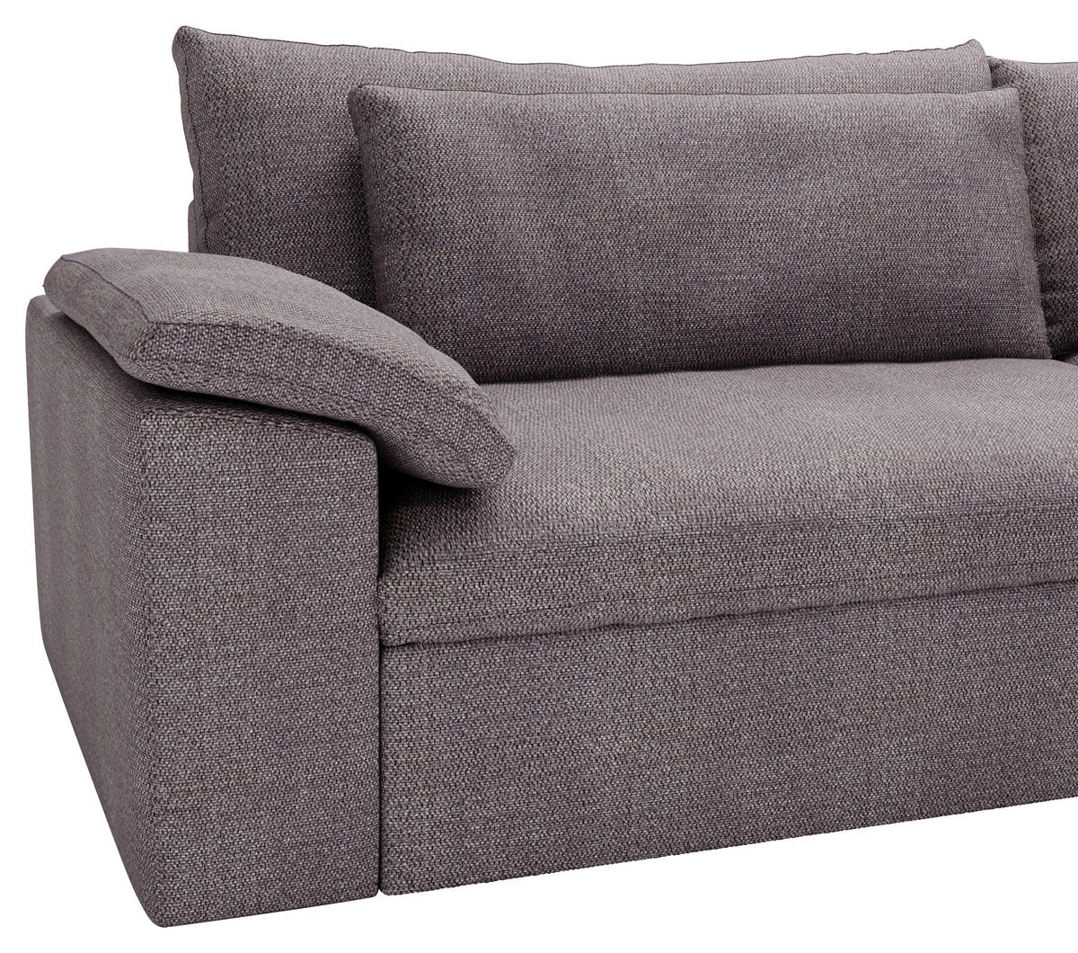 ECKSOFA  in Webstoff Grau, Lila  306/198 cm  - Lila/Schwarz, MODERN, Kunststoff/Textil (306/198cm) - Carryhome