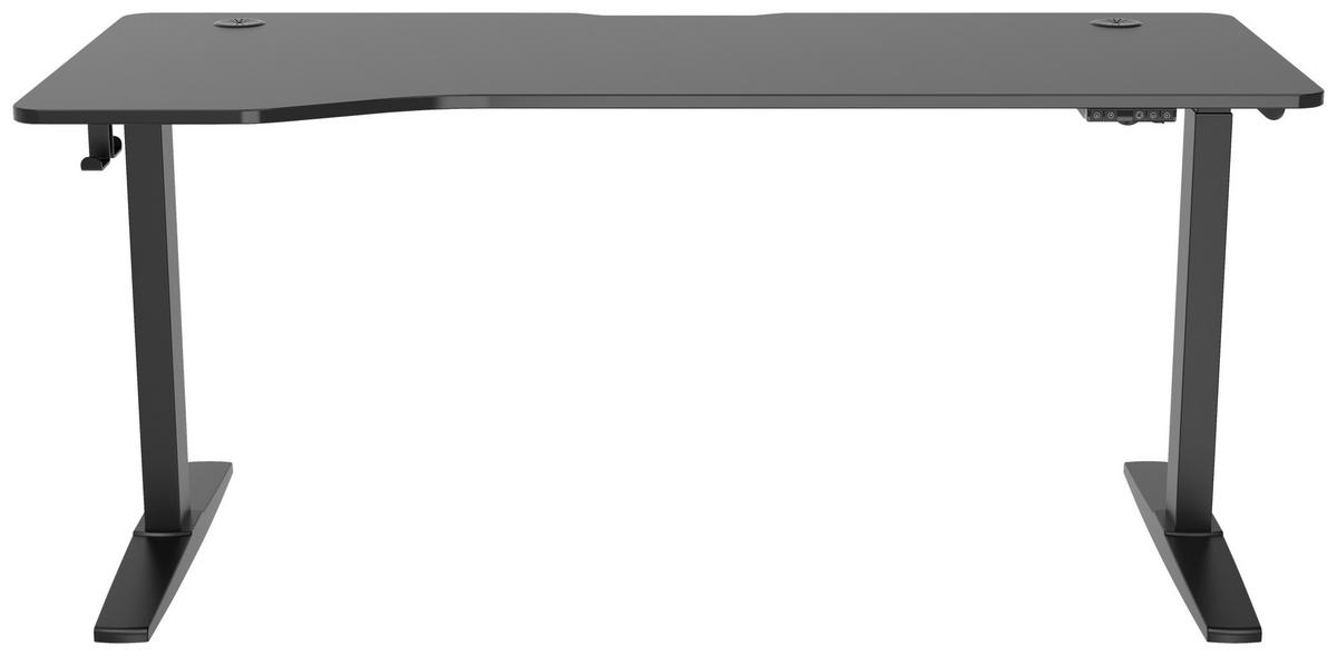 SCHREIBTISCH  in Schwarz  - Schwarz, MODERN, Holzwerkstoff/Kunststoff (160/71/116/75cm) - MID.YOU