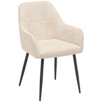 ŽIDLE S PODRUČKAMI, železo, tkaná látka, černá, béžová - černá/béžová, Konvenční, kov/textil (58/88/63cm) - MID.YOU