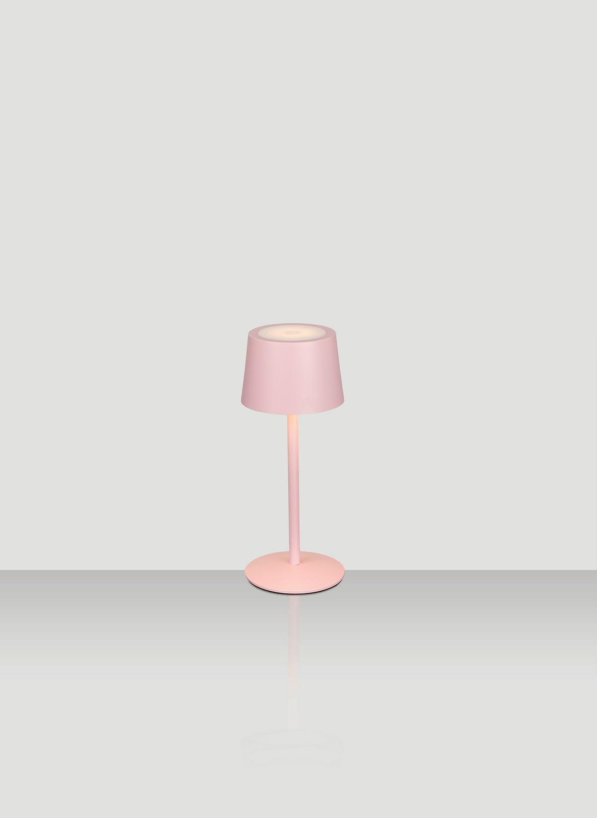 STOLNÍ LAMPA NA BATERIE, 9/22 cm  - růžová, Basics, kov (9/22cm) - Novel