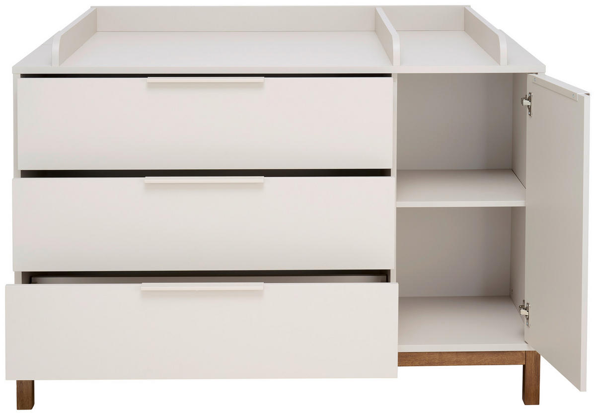 WICKELKOMMODE Matteo  - Kaschmir/Nussbaumfarben, Basics, Holz/Holzwerkstoff (139/91-99/45-77cm) - Jimmylee