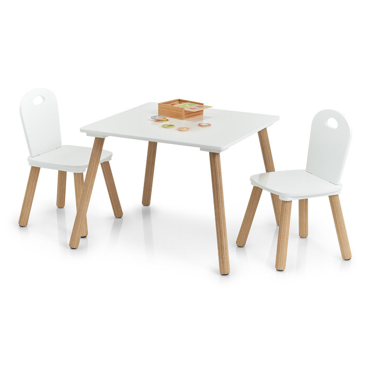 KINDERSITZGRUPPE Weiß  - Weiß, Basics, Holz/Holzwerkstoff (55/55/43,5cm) - Zeller Present