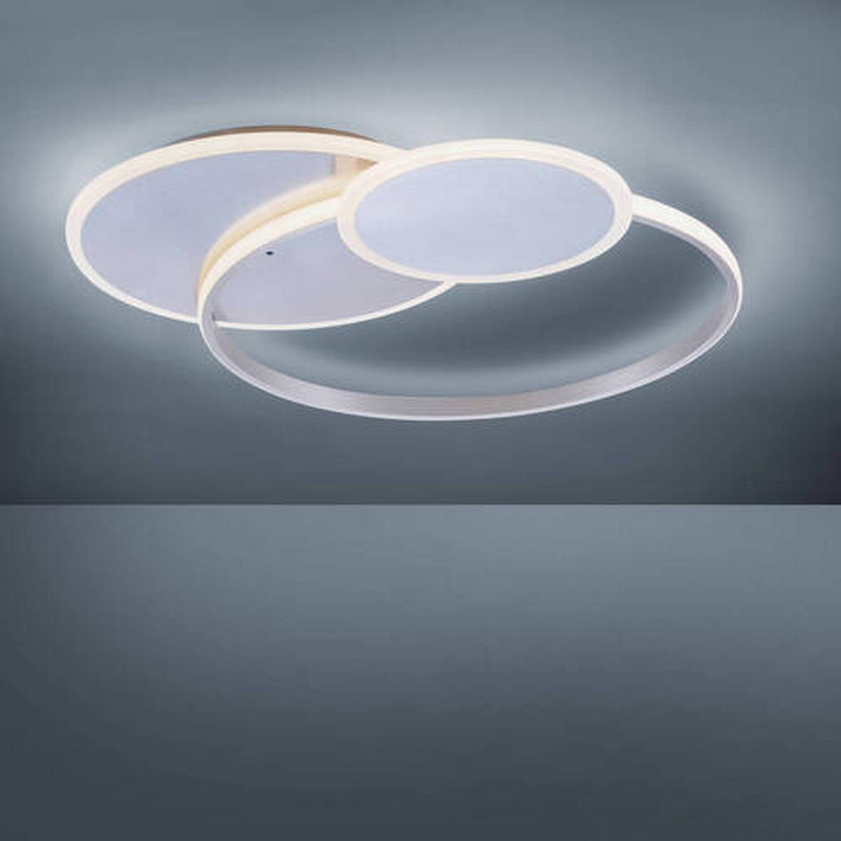 LED-DECKENLEUCHTE 65/55,5/7 cm   - Silberfarben, Design, Kunststoff/Metall (65/55,5/7cm) - Paul Neuhaus