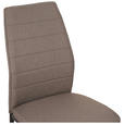 STUHL Mikrofaser Taupe  - Taupe/Schwarz, Design, Textil/Metall (43,5/96/58cm) - Carryhome