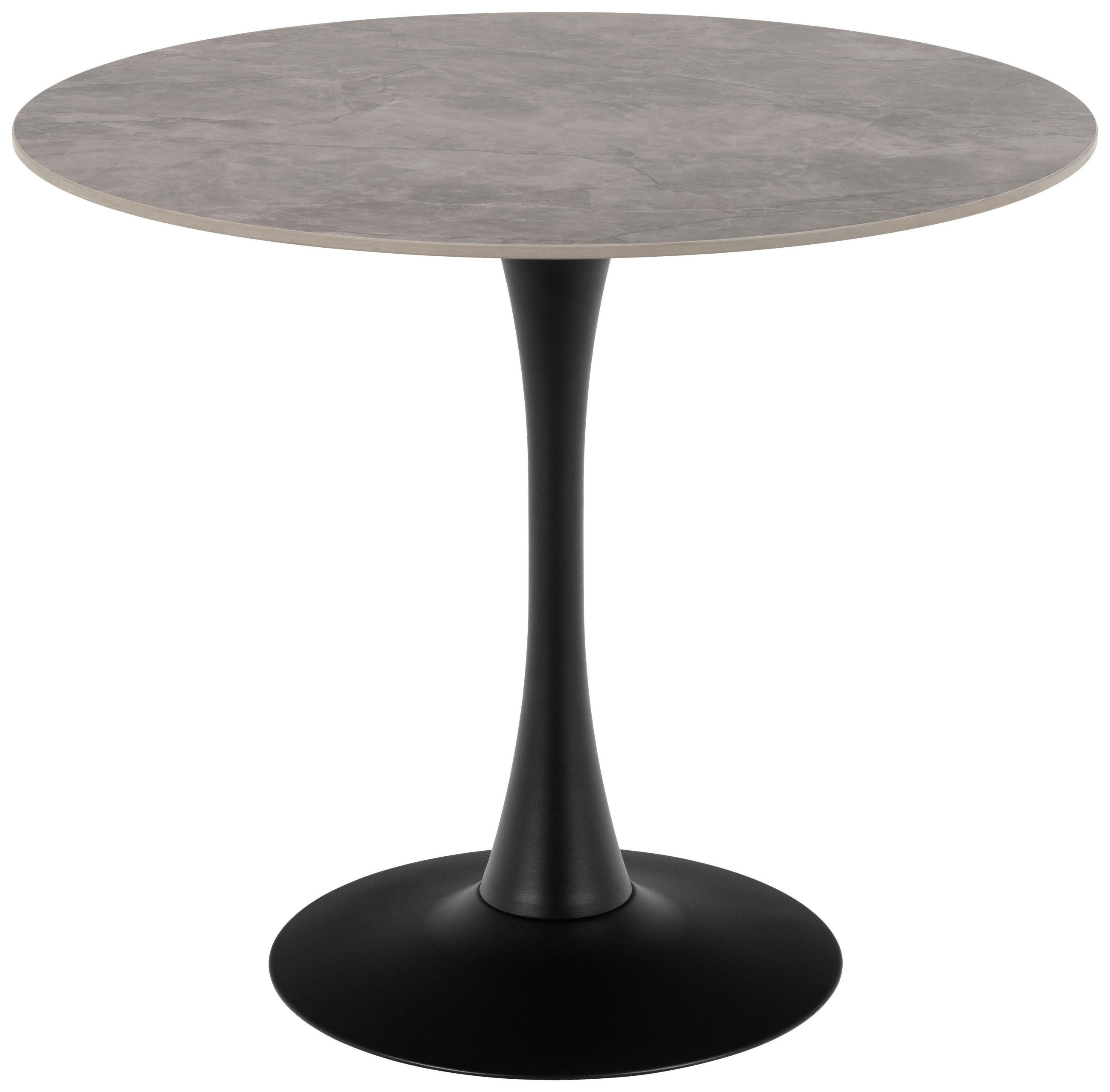 ESSTISCH in Metall, Keramik 90/90/75 cm  - Schwarz/Grau, Basics, Keramik/Metall (90/90/75cm) - MID.YOU