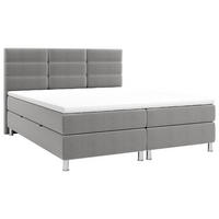 BOX KREVET    160/200 cm  - siva/boje kroma, Konvencionalno, tekstil/metal (160/200cm) - Carryhome