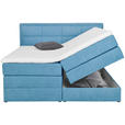 BOXSPRINGBETT 160/200 cm  in Blau  - Blau/Schwarz, KONVENTIONELL, Kunststoff/Textil (160/200cm) - Carryhome