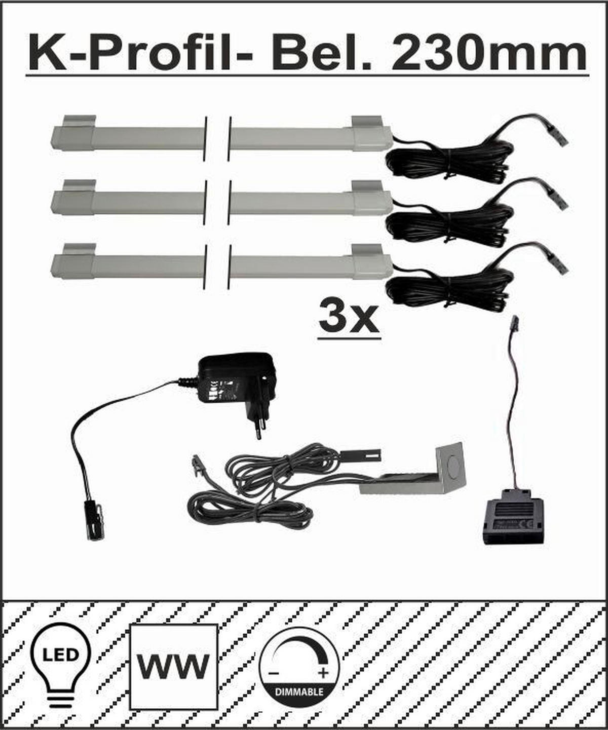 GLASBODENBELEUCHTUNG - Design, Kunststoff (23/2/1cm) - Livetastic