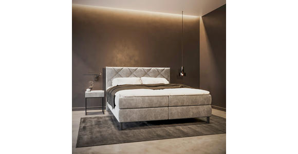 BOXBETT 180/200 cm in Grau - Schwarz/Grau, Design, Holz/Holzwerkstoff (180/200cm) - Esposa