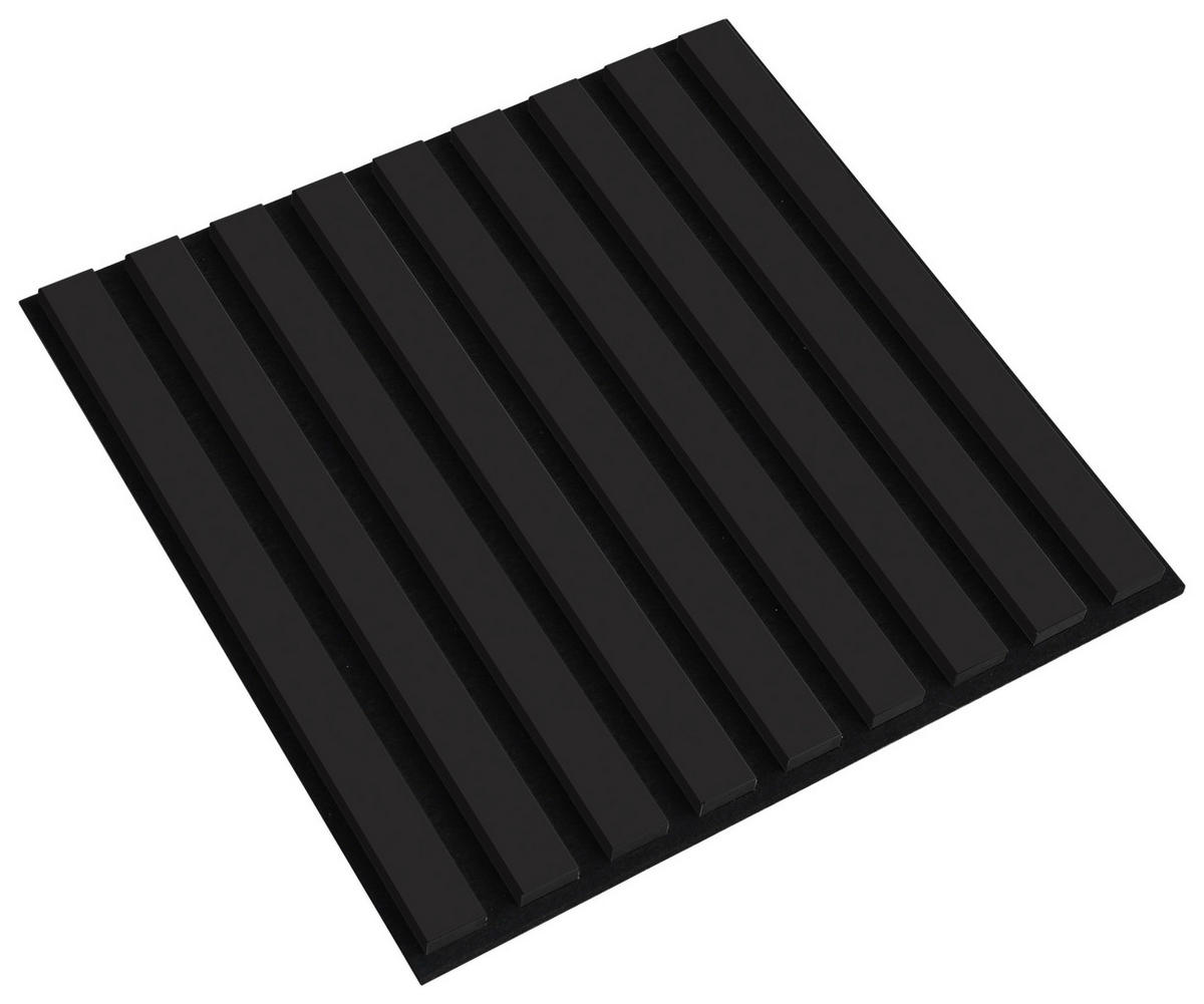 AKUSTICKÝ PANEL 40/40/1,8 cm - černá, Design, kompozitní dřevo/textil (40/40/1,8cm) - Xora