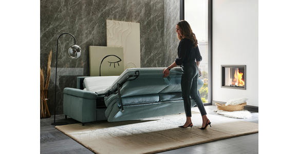 SCHLAFSOFA Mikrofaser Grau  - Schwarz/Grau, KONVENTIONELL, Textil/Metall (212/87/103cm) - Dieter Knoll