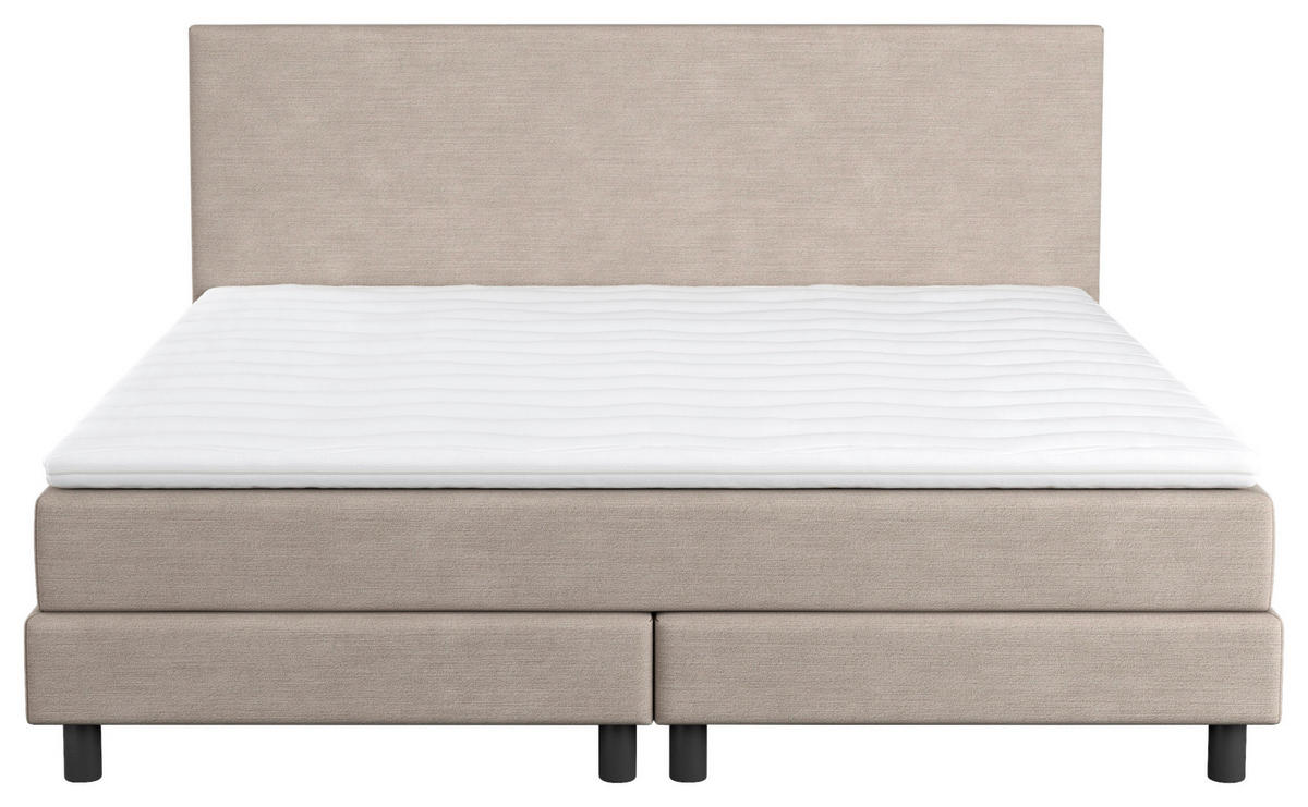 BOXBETT 140/200 cm  in Beige  - Beige/Schwarz, Modern, Holz/Holzwerkstoff (140/200cm) - MID.YOU