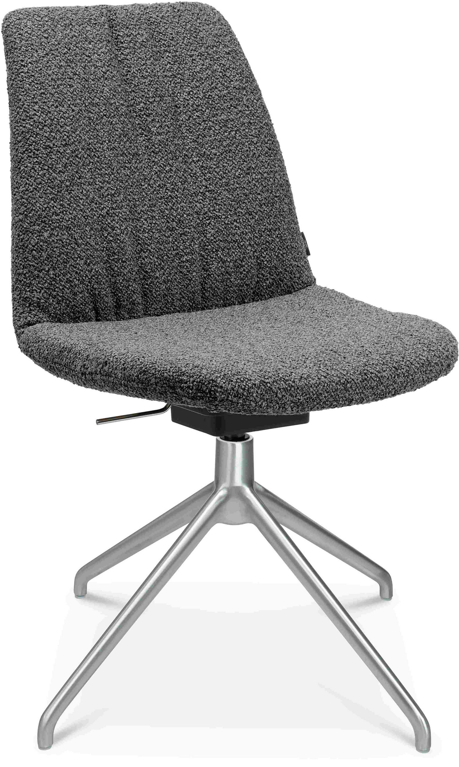 STUHL  in Aluminium Flachgewebe  - Grau, Design, Textil/Metall (46/81,5-84,5/55cm) - Johann Jakob