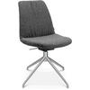 STUHL  in Aluminium Flachgewebe  - Grau, Design, Textil/Metall (46/81,5-84,5/55cm) - Johann Jakob
