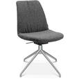 STUHL  in Aluminium Flachgewebe Metall, Textil  - Grau, Design, Textil/Metall (46/81,5-84,5/55cm) - Johann Jakob