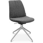 STUHL  in Aluminium Flachgewebe Metall, Textil  - Grau, Design, Textil/Metall (46/81,5-84,5/55cm) - Johann Jakob