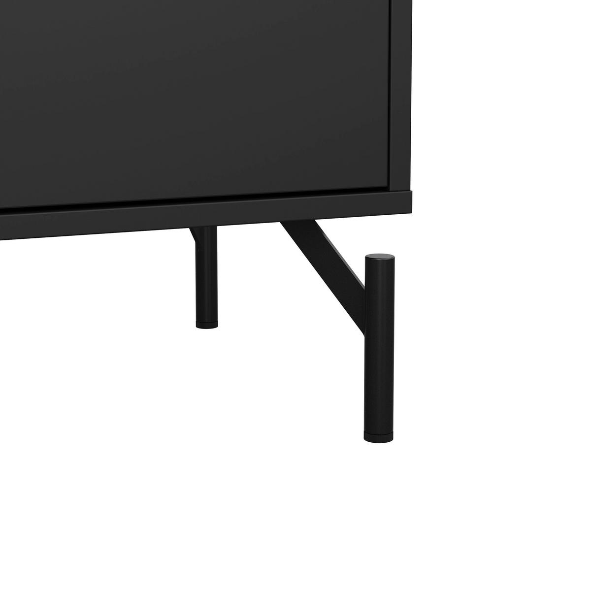 SIDEBOARD 138,7/76,6/39,8 cm  - svart, Design, metall/trämaterial (138,7/76,6/39,8cm) - Best Price