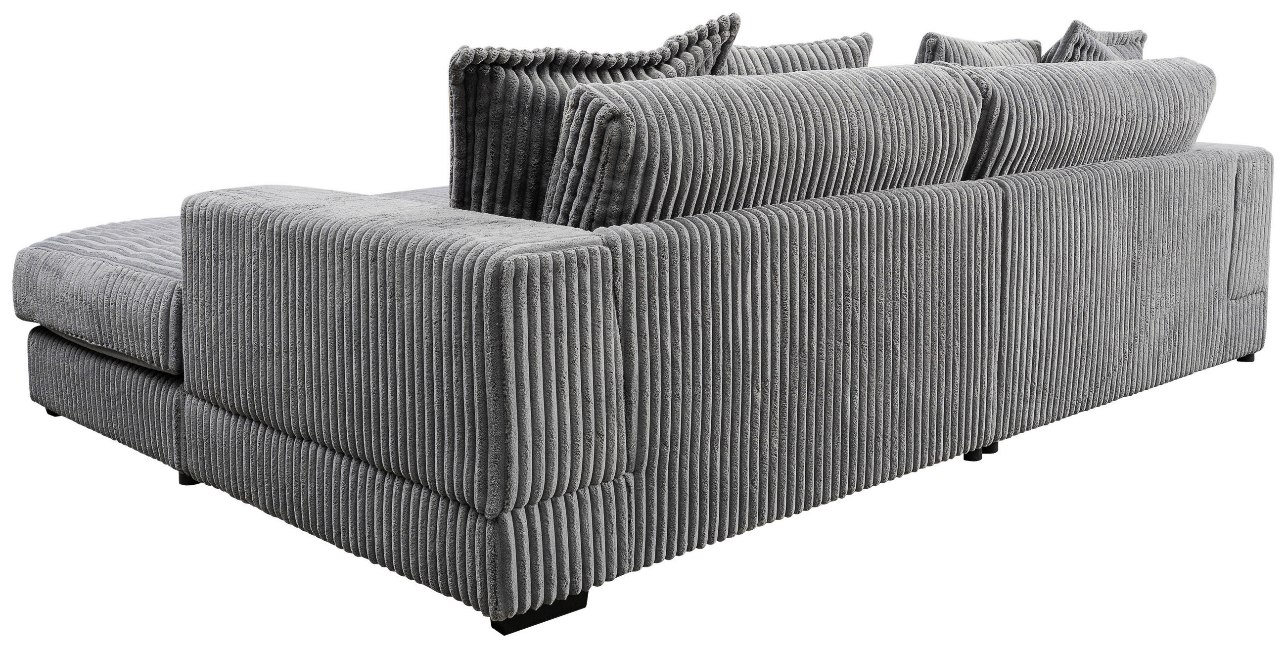 Thumbnail - Mid.you Ecksofa, Grau, Textil, 4-Sitzer, Füllung: Polyurethan (PUR),Polyurethan (PUR),Polyurethan (Pur), Ottomane rechts...
