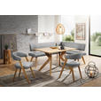 ECKBANK 180/160 cm  in Hellgrau, Wildeiche  - Wildeiche/Eichefarben, Design, Holz/Textil (180/160cm) - Venda