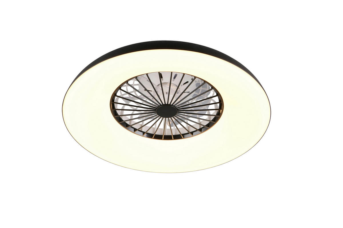 DECKENVENTILATOR - Klar/Schwarz, Design, Kunststoff (60/19.5cm) - Trio Leuchten