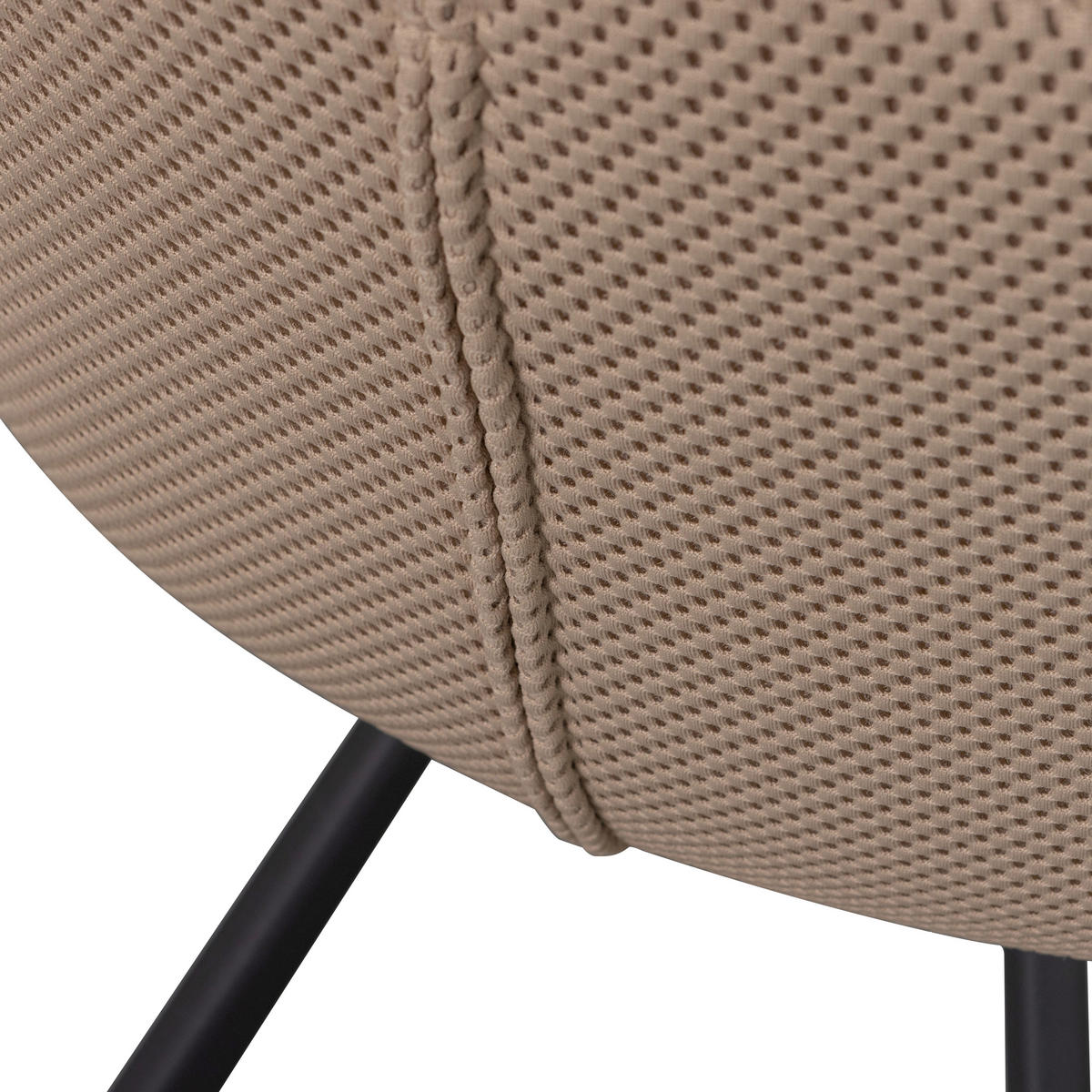 ARMLEHNSTUHL  in Netzbespannung  - Schwarz/Naturfarben, Design, Textil/Metall (58/79/58cm) - Livetastic