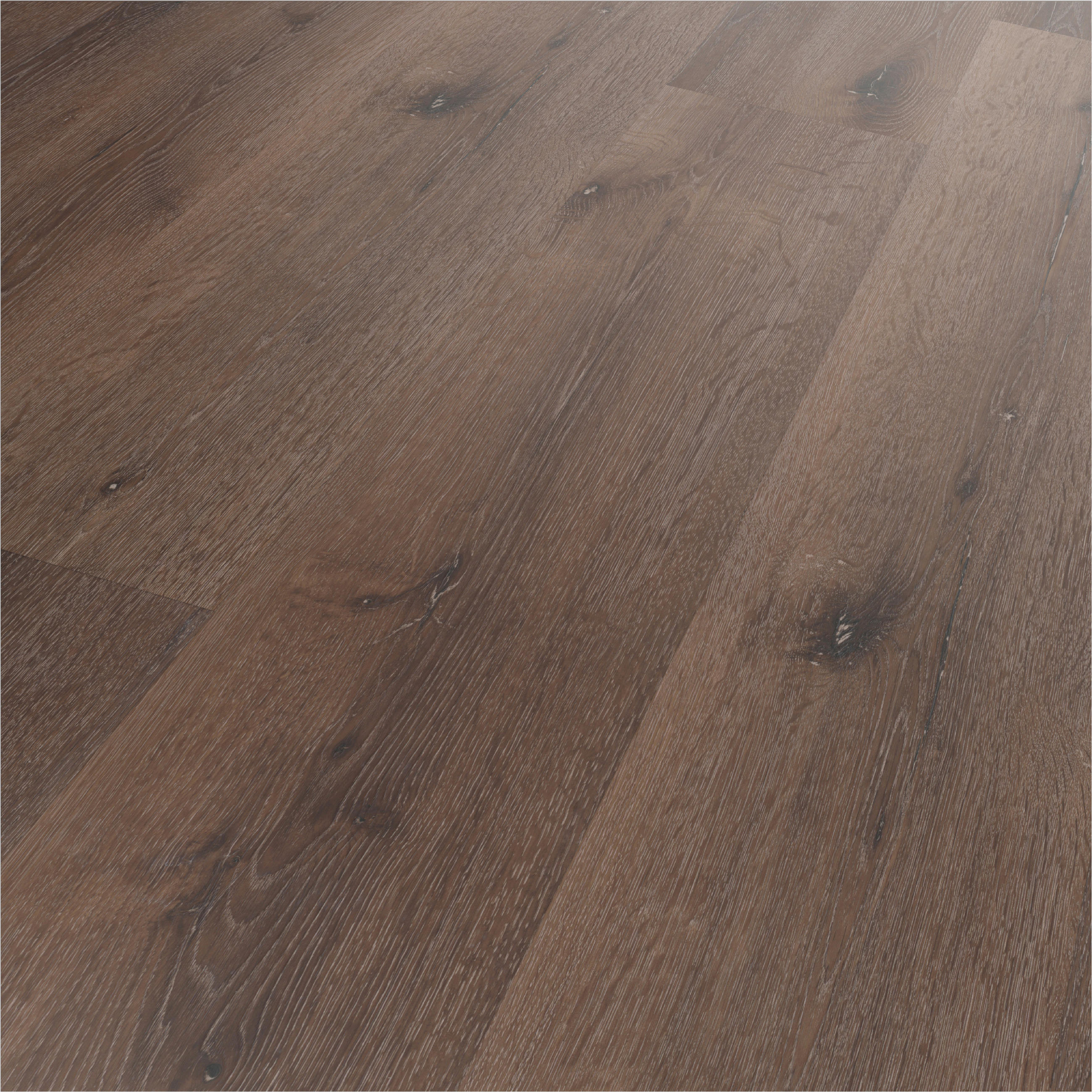 DESIGNBODEN Structure  per  m² - Eiche dunkel/Eichefarben, Basics, Kunststoff (122/22.8/0.38cm)