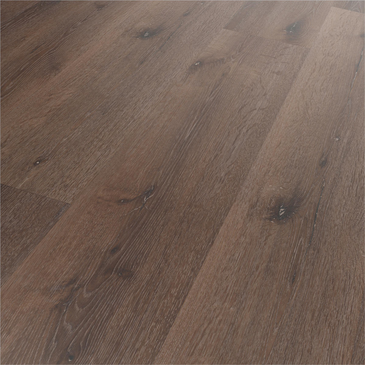 DESIGNBODEN Structure  per  m² - Eiche dunkel/Eichefarben, Basics, Kunststoff (122/22.8/0.38cm)