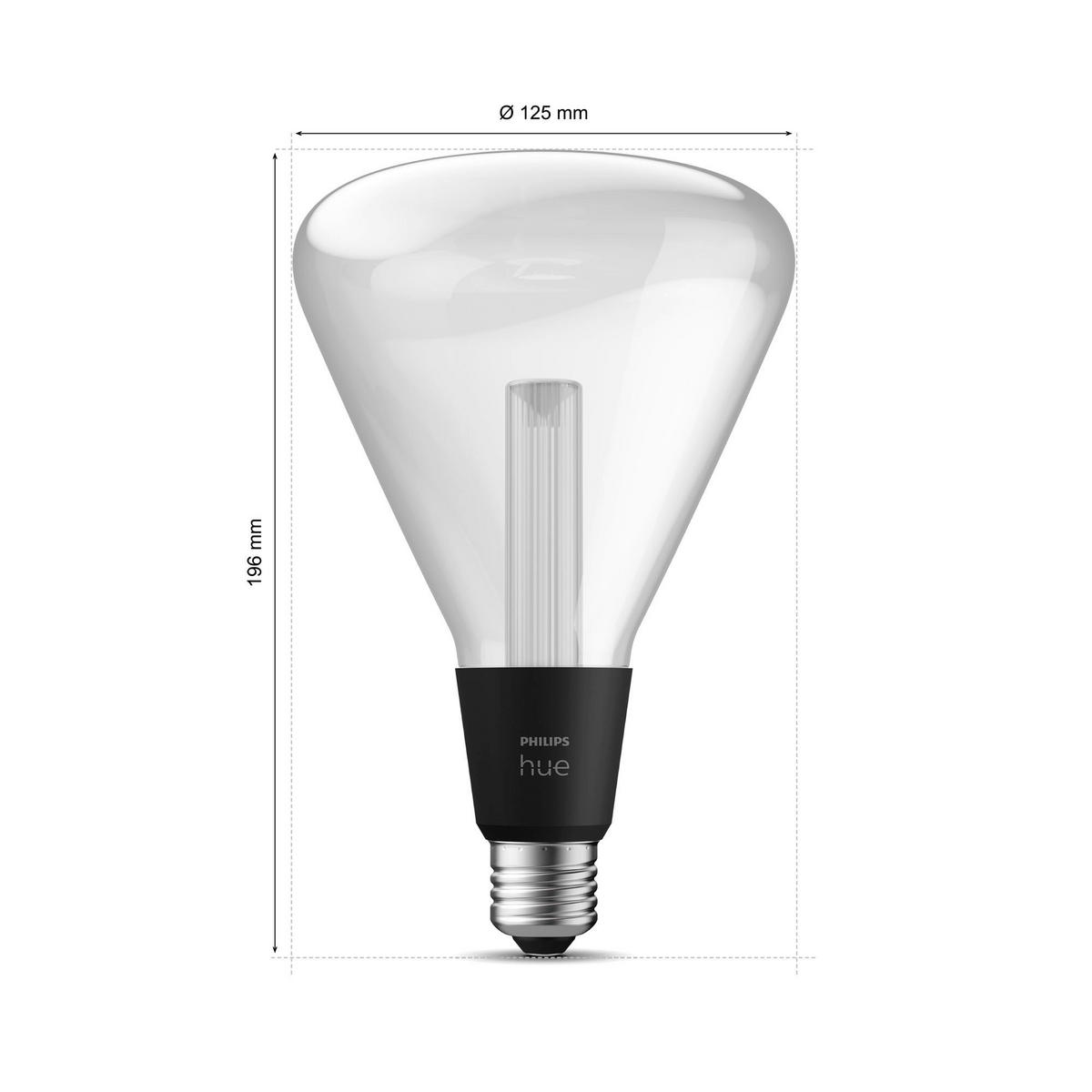 LED-LEUCHTMITTEL   E27 6,8 W  - Schwarz, Basics, Glas (12,5/19,6/12,5cm) - Philips HUE
