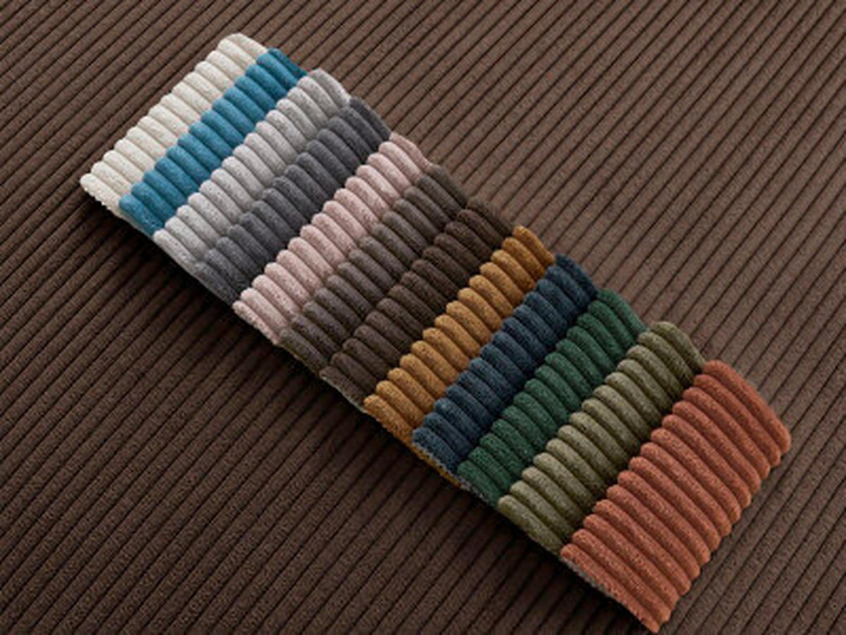 ECKSOFA Ottomane rechts  ATILLA Taupe Cord  - Taupe/Schwarz, MODERN, Kunststoff/Textil (244/149cm)