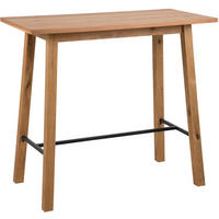 BARTISCH in Holz, Metall 117/58/105 cm   - Eichefarben/Schwarz, Design, Holz/Metall (117/58/105cm) - Carryhome